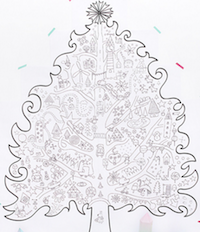 Kerstboom kleurplaat Susan Spekschoor